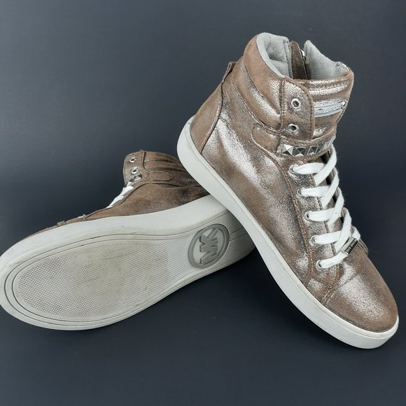 Michael Kors Studded High Top Sneaker Size 5 - Picture 4 of 15